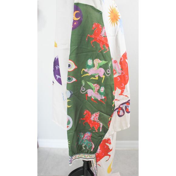 New Size XL Vintage Magical Print Horses Snake Dragon Fantasy Pajama Loungewear - Picture 8 of 8